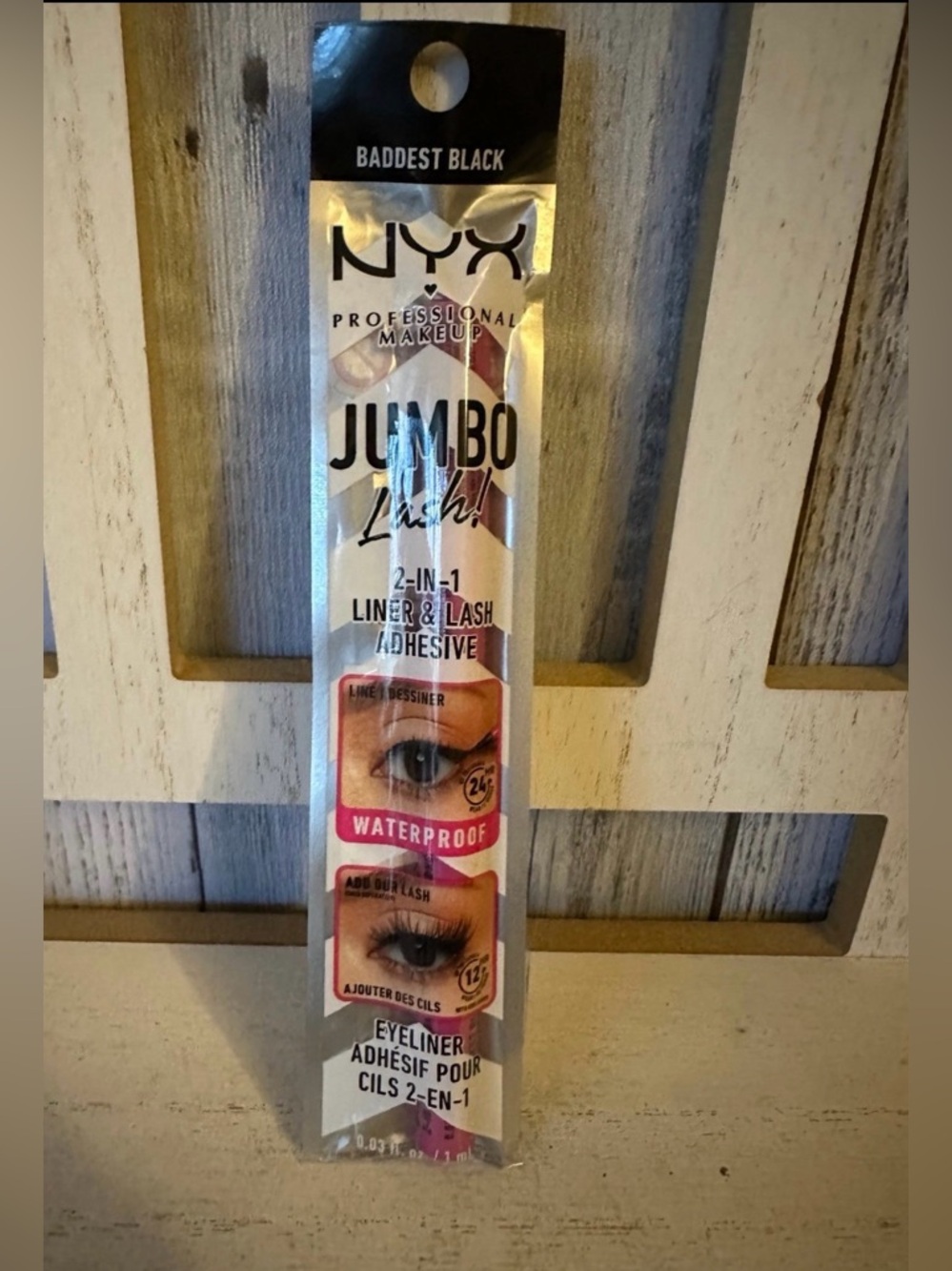 NYX Jumbo Lash 2-in-1 Eyeliner & Eyelash Adhesive - Baddest Black New waterproof